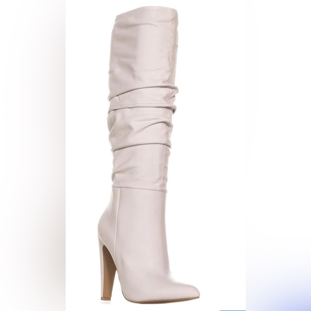 Elegant White Knee-High Women's Boots